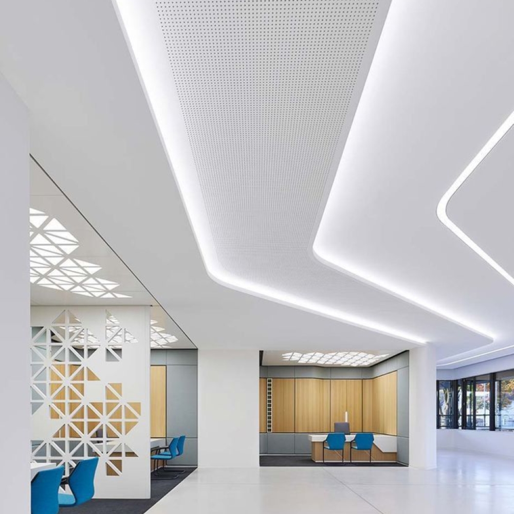 Perforated Curved Acoustic Ceiling System