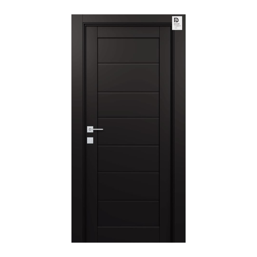 Modern Black Flush Interior Door