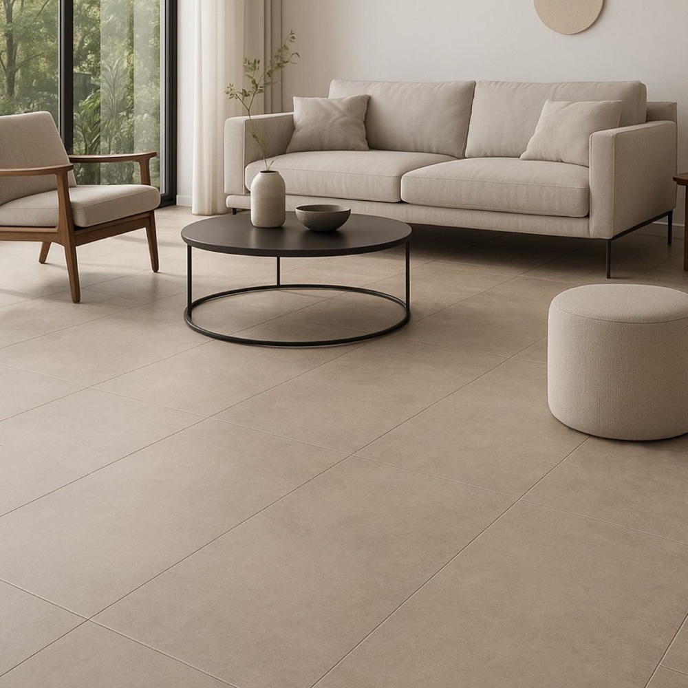 Large Format Beige Porcelain Floor Tile