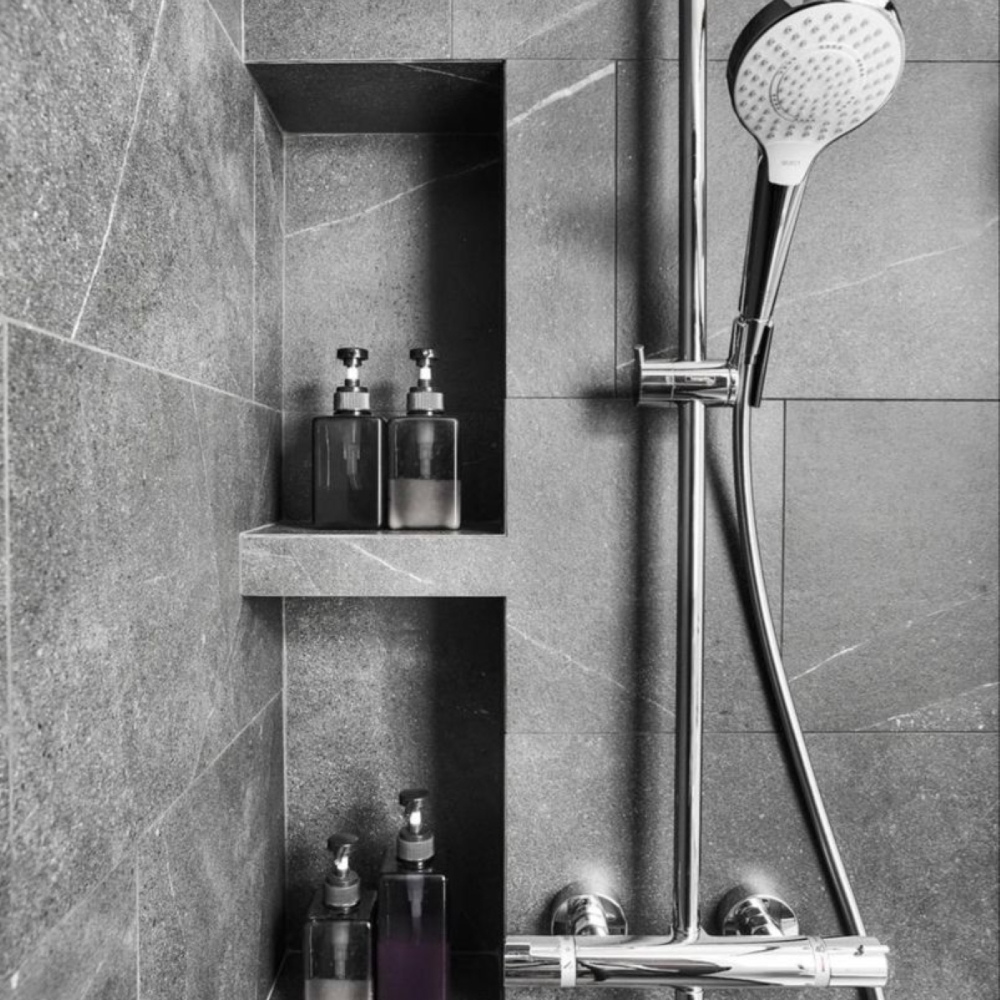 Chrome Exposed Shower Mixer with Hand Shower