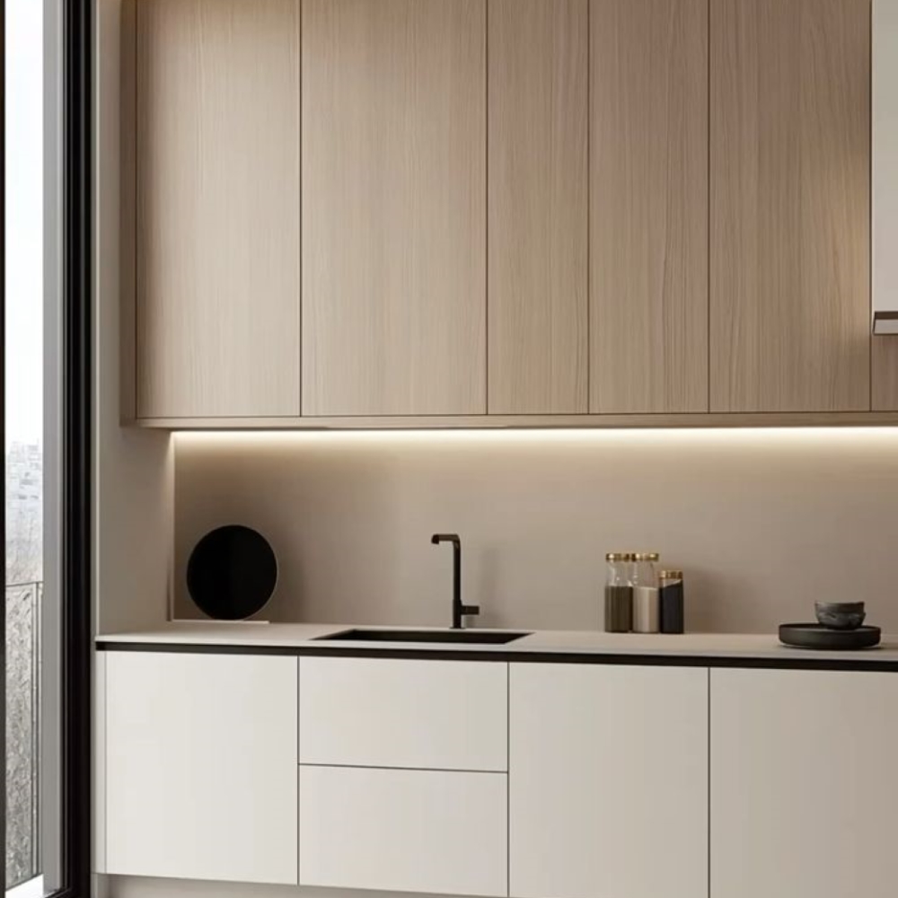 Custom Two-Tone Modern Kitchen Cabinet