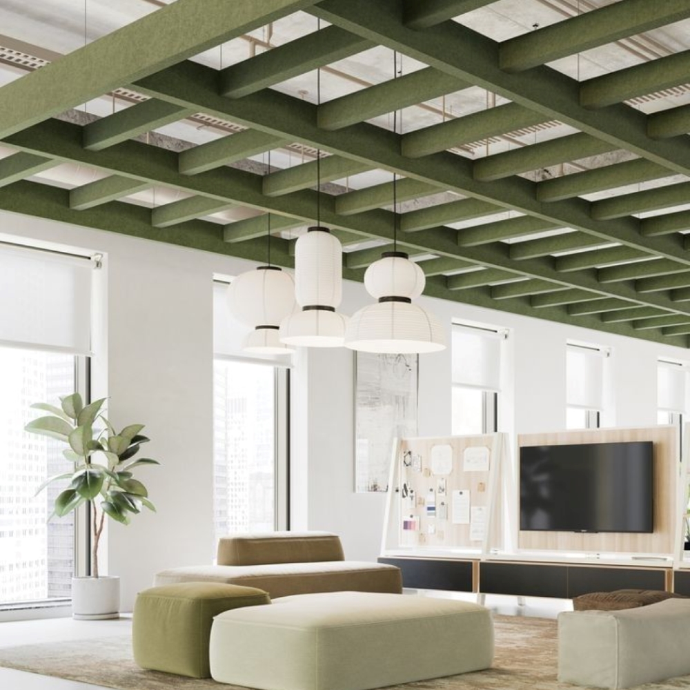 Suspended Acoustic Baffle Grid Ceiling